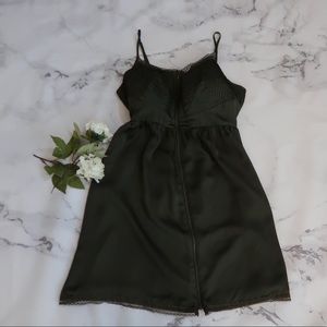 LC by Lauren Conrad Green Front Zip Dress Size 14